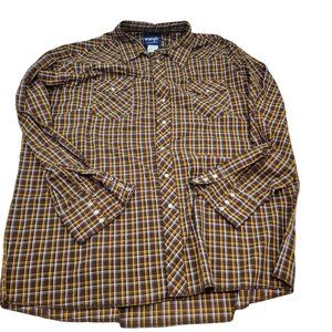 Wrangler Mens Pearl snap down shirt Size 2XT